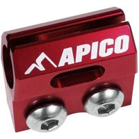 Apico Brake Hose Clamp - Honda CR 80/85 1996-2007, CRF150R 2007-24, CR 125/250 1990-2003, CRF450R 2002-03 - Red