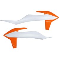 KT04092#999 - UFO Replacement Radiator Scoops For KTM EXC150 TPI 2020-2023 - OEM 2019/Orange/White