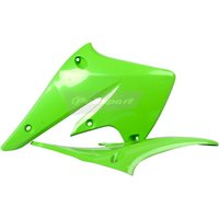 Image of Polisport Radiator Scoops - Kawasaki KXF250 2004-05 - Green