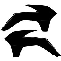 Polisport Radiator Scoops - KTM SX/SXF 2013-15, SX250 2016, EXC/EXC-F 2014-16, XC/XC-F 2016 - Black Gloss