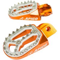 Apico Pro-Bite Foot Pegs - KTM SX65 2011-23, SX250 2000-16, EXC-F 1998-2016 - Orange