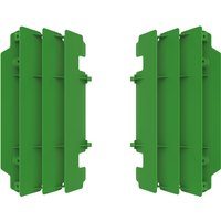 Image of Polisport Radiator Louvres - Kawasaki KX250 2005-07 - Green