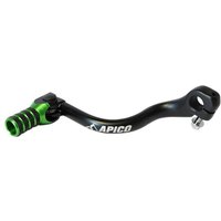 Apico Elite Gear Pedal - Kawasaki KX 125/250 1994-2008, KX500 1994-2004 Black/ Green