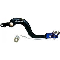 Apico Forged Brake Pedal - Husqvarna TC65 2017-23, KTM SX65 2009-23 - Black/ Blue