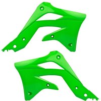 Polisport Radiator Scoops - Kawasaki KXF450 2012-15 - Green