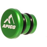 Apico CNC Gear Pedal Tip End Cap - Aluminium Green