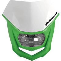 Polisport Halo Universal Front Headlight Unit - Green/ White