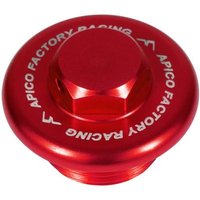 Apico Aluminium Oil Fill Plug - Honda/Kawasaki/Yamaha/Suzuki Up To 2017 - Red/ Short