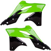 Polisport Radiator Scoops - Kawasaki KXF250 2013-16 - Green/ Black