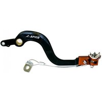 Apico Forged Brake Pedal - KTM SX/SXF 125-450 2016-22, EXC/EXC-F 2017-23 - Black/ Orange