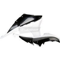Polisport Radiator Scoops With Tank Cover - Yamaha YZF450 2010-13 - White/ Black