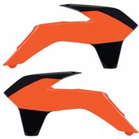 Polisport Radiator Scoops - KTM SX/SXF 2013-15, SX250 2016, EXC/EXC-F 2014-16, XC/XC-F 2016 Orange/Black