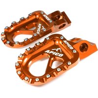 Image of Apico CNC Aluminium Trials Foot Pegs - Orange