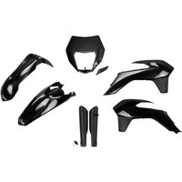 Image of KTKIT524F@001 - UFO Full Plastics Kit - KTM EXC 125/200/300/450/500 & EXC-F 250/350 2014-16 - Black