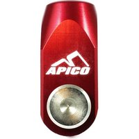 Image of Apico Rear Brake Clevis - Honda CR 125/250 2002-07, CRF150R 2007-24, CRF250R 2004-24 - Red