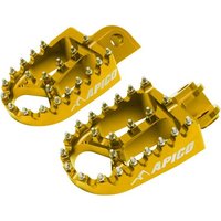 Apico Xtreme Foot Pegs - Suzuki RMZ250 2010-22, RMZ450 2012-22 - Yellow