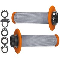 Image of Pro Grip 708 Lock On Grips With 6 Cams - Grey/Orange