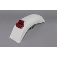 ME08026#W - ME08026W - UFO Universal Vintage Enduro Rear Fender With Taillight - Fits 1979-89 - White