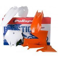 Polisport Full Plastics Kit - KTM SX85 2006-12 - Orange/ White (OEM '11-12)