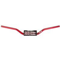 Image of Renthal 604 RC Bend Fat Bar Handlebars - Honda CRF 2004-18, Kawasaki KX/KXF2006-20 - Red