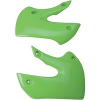 KA03733#026 - KA03733#026 - UFO Radiator Scoops - Kawasaki KX65 2001-18, KLX110 2002-09 - Green