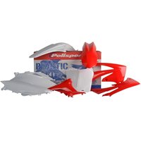 Polisport Full Plastics Kit - Honda CRF250R 2010, CRF450R 2009-10 - Red/ White