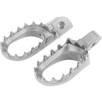 Image of Raceline Aluminium Adjustable Trials Foot Pegs - Silver
