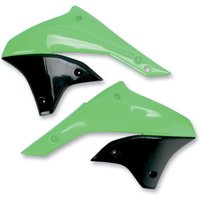 KA03789#026 - UFO Radiator Scoops - Kawasaki KLX450 2008-18 - Green