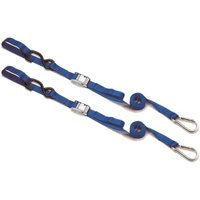 Image of Raceline Tie Down Straps With Extra Loop Snap Hooks - Blue