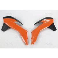 KT04052#999 - KT04052#999 - UFO Radiator Scoops - KTM EXC 2014-16 - Black/Orange