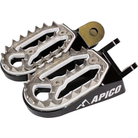 Apico Pro-Bite Foot Pegs - Honda CR 80/85 1996-2007, XR400R 1996-2004, XR650L 1992-2023 - Black