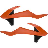 Polisport Radiator Scoops - KTM SX/SXF/XC-F 2016-18, EXC/EXC-F 2017-18 - Black/ Orange