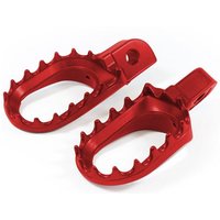 Image of Raceline Aluminium Adjustable Trials Foot Pegs - Red