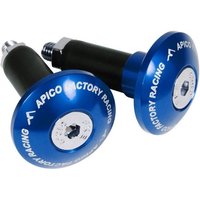 Apico Handlebar Bar End Plugs - 14mm - Blue