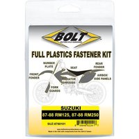 Bolt Hardware Plastic Fastener Kit - Suzuki RM 125/250 1987-88