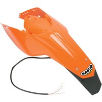 KT03097#127 - KT03097#127 - UFO Enduro Rear Fender & Side Panel Unit With LED Light - KTM EXC 2008-11 - Orange