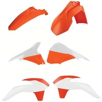 Polisport Standard Plastics Kit - KTM EXC/EXC-F 2014-16 - Orange/ White (OEM '15)