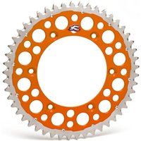 Image of Renthal Twin Ring Rear Sprocket - KTM SX/EXC 125-620 1990-2024, TE/TC/FE/FC 2000-24, MC/EC/EX 2021-24 - 52T Orange