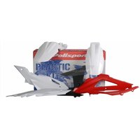 Image of Polisport Full Plastics Kit - Husqvarna TC/TE250-510 2009-10 - White/ Red