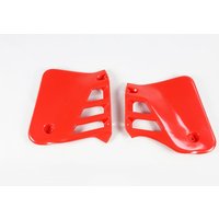 HO02602#061 - UFO Radiator Scoops - Honda CR125 1987-88 - Red