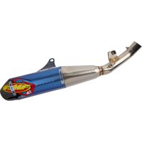 Image of 041611 - 18212053 - FMF 4.1 RCT Slip-On Blue Titanium Silencer - Honda CRF250R & CRF250RX 2022-23