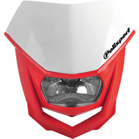Polisport Halo Universal Front Headlight Unit - White/ Red