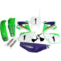 KITKAWASAKI220 - KITKAWASAKI220 - UFO Full Plastics Kit - Kawasaki KX 125/250 1994-98 - Emig Team USA