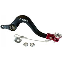 Apico Forged Brake Pedal - Gas Gas Enduro EC 125/250 2014-17, EC300 2012-17, EC250F 2011-17,EC300F 2014-17 - Black/ Red