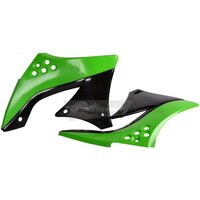 Polisport Radiator Scoops - Kawasaki KXF450 2009-11 - Green/ Black