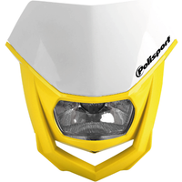 Image of Polisport Halo Universal Front Headlight Unit - White/ Yellow