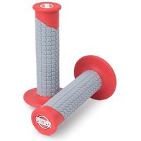 Image of Pro Taper Lock On Pillow Top Grips - Red/ Grey