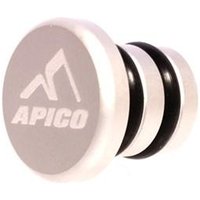 Image of Apico CNC Gear Pedal Tip End Cap - Aluminium Silver