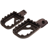 Raceline Universal 60mm Wide Aluminium Trials Footpegs - Black