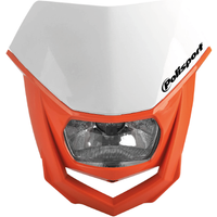 Polisport Halo Universal Front Headlight Unit - White/ Orange